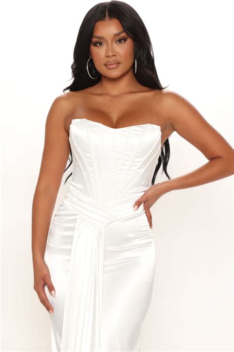 white fashion nova dress